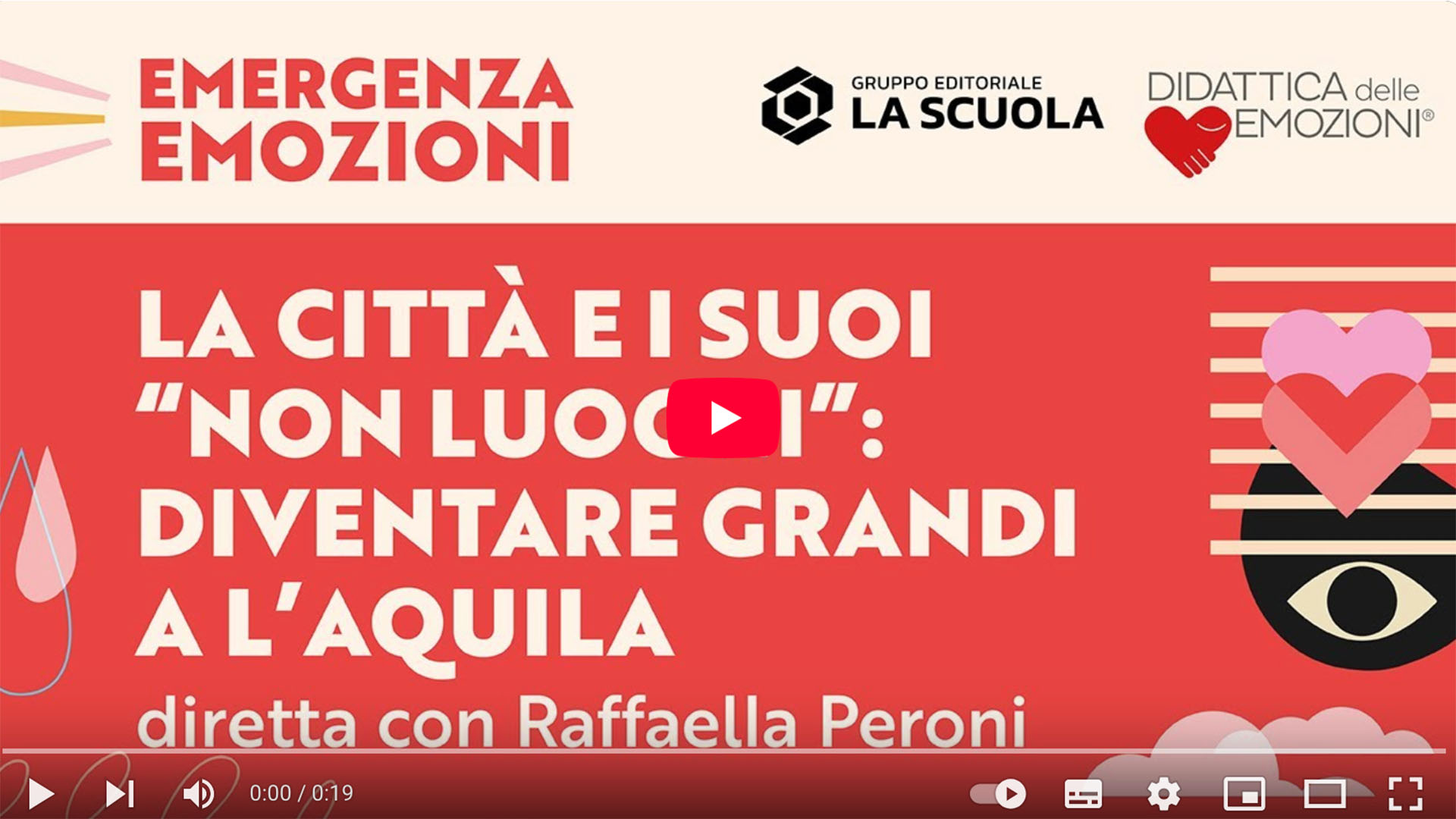 Emergenza emozioni: La città e i suoi "Non luoghi": diventare grandi a L'Aquila, ospite Raffaella Peroni. Diretta Facebook